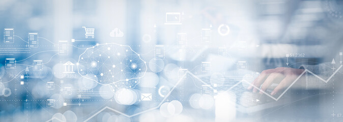 Programmer people hand touching AI, artificial intelligence software engineer coding on laptop or smartphone with technology icons and binary code, big data, Ai bot digital machine