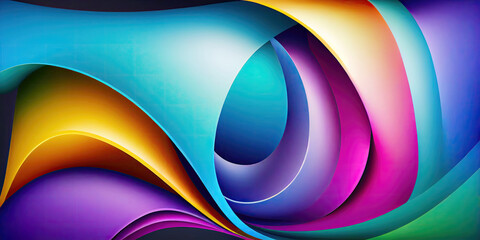 abstract colorful curvy background wallpaper design (generative ai)