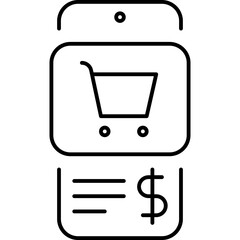 Wall Mural - online shopping in mobile app. shopping cart on smartphone's screen. e-commerce. vector illustration