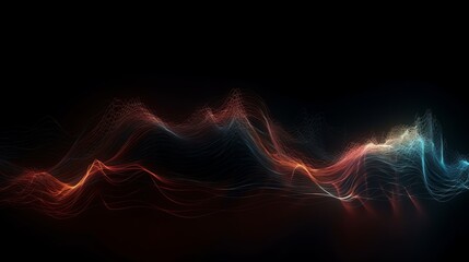 Aufkleber - Gravitational Waves of Blue Exploration: Widescreen Cosmic Background of the Future. Generative ai