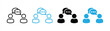 © Vriezel - people talking icon set. line and flat style icon symbol sign collections, vector illustration