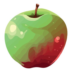 Poster - Fresh organic apple ripe and juicy fruit