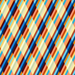 Fototapete - Classic argyle seamless pattern background. Vector image. Plaid patchwork style. Diagonal lines pattern.