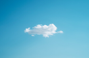Wall Mural - Alone of white cloud on blue sky in summer season change concept.