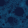 Vector Seamless Pattern. Abstract Foam Bubbles. 