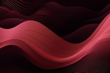 Wall Mural - Modern Banner With Dark Pink, Chocolate, And Saddle Brown Colors And Wave Background. Generative AI