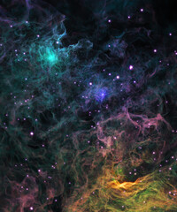 Wall Mural - space background with stars
