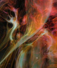 Wall Mural - abstract fractal background with space