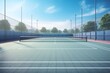 Tennis court, sports background, 3D illustration. Generative AI
