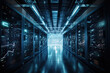 Data server center background, digital hosting
