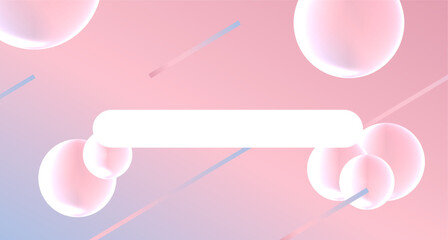 Wall Mural - pink gradient background and circles for text fill.