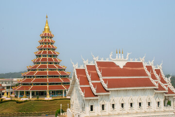 Wall Mural - Chinese temple wat Hyua Pla Kang in Chiang Rai