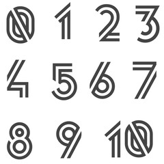 printable numbers 1 to 10 for kids learning.