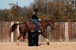 Cowgirl barrel racing practice for western rodeo industry concept.