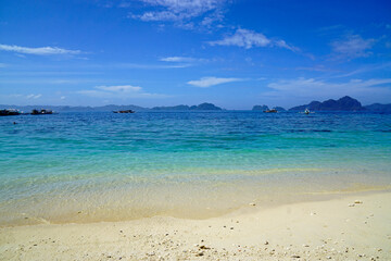 tropical idyllic beach on palawan island in el nido