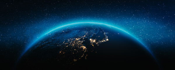 Wall Mural - planet earth - asia, japan region