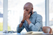 © Azeemud/peopleimages.com - All progress takes place outside the comfort zone. a young businessman feeling stressed while working in a modern office.