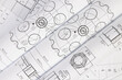 © bayurov - paper engineering drawings of industrial parts and mechanism