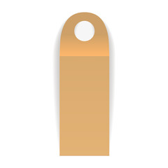 Wall Mural - Brown blank bottle neck hanger mockup