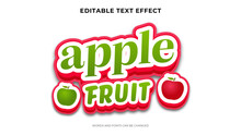Apple Text Effect With 3d Style