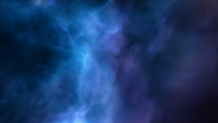 nebula gas cloud in deep outer space, science fiction illustration, colorful space background with stars 3d render
