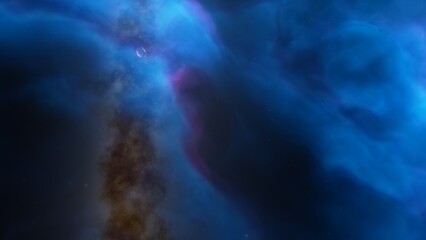 nebula gas cloud in deep outer space, science fiction illustration, colorful space background with stars 3d render
