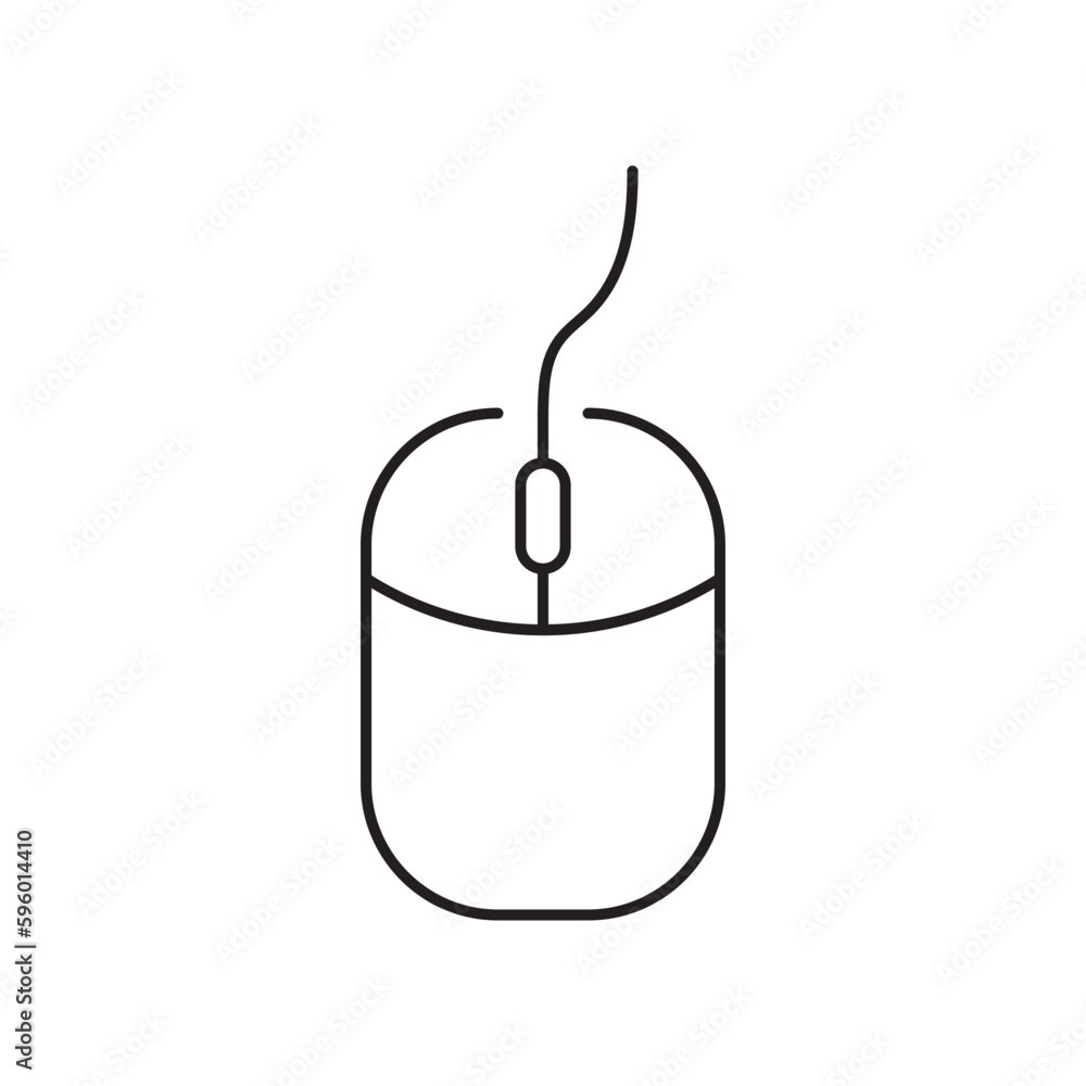 PC mouse vector icon. Mouse flat sign design. Computer mouse symbol ...
