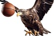 Eagle Basketball Superstar Playing Basketball With Copyspace Generative AI