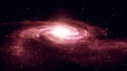 Wall Mural - Spiral Galaxy in Deep Space - Motion Graphic Background Backdrop V2
