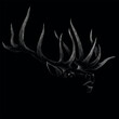 The Vector logo elk for T-shirt design or outwear. Hunting style background