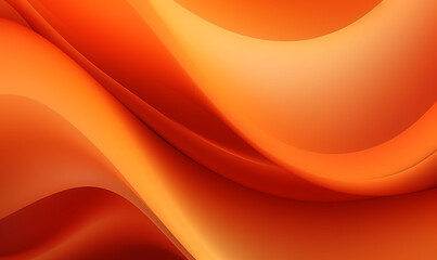 illustrazione tridimensionale di onda di seta con colori brillanti , gradiente con tessuto di seta color arancio, creato con intelligenza artificiale
