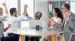 © D Lahoud/peopleimages.com - Success is ours yet again. a group of businesspeople cheering while working in an office.