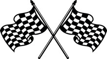 Crossed Checkered Racing Flag NASCAR Car Race Finish Flag Eps Vector File  