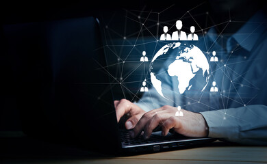 social internet network technology, digital software development.