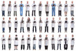 © ASDF - full length group of doctors with notepad isolated