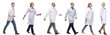 © ASDF - group of doctors in motion isolated on white