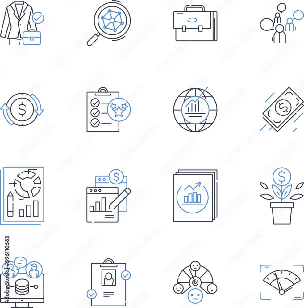 Manufacturing operations line icons collection. Automation, Assembly, Quality, Efficiency, Production, Maintenance, Logistics vector and linear illustration. Inventory,Safety,Integration outline signs