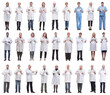 © ASDF - group of doctors with clipboard isolated on white