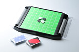 Fototapeta  - テーブルゲーム　オセロ・トランプ・カードゲーム　（白背景）