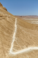 Wall Mural - Masada National Park hiking path in Israel