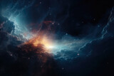 Fototapeta Kosmos - Stellar Depths: Distant Nebula and Stars in a Deep Universe Illustration