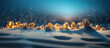 Festive Christmas natural snowy background, AI Generated Image