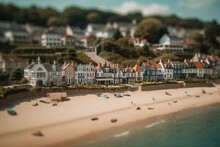 An Idyllic View Of A Quaint Seaside Town. Generative AI