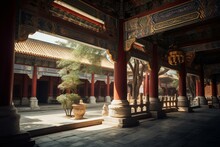Majestic Imperial Palace In Beijing. Generative AI