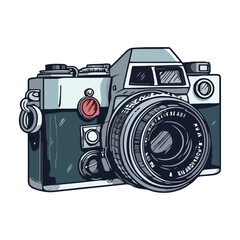 Sticker - Old fashioned photographer trapped in modern technology revival