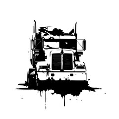 Wall Mural - Semi Truck Vector