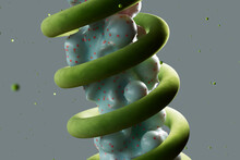 Three Dimensional Render Of Abstract Object Inside Spiral