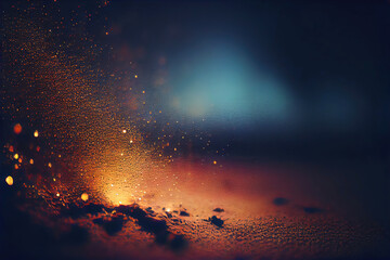 Wall Mural - defocused sparkles and particles as bokeh background (generative ai)