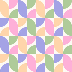 Wall Mural - groovy seamless pattern. retro style background. repeating vintage geometric design for prints. repe