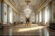 Interior Hall of a Luxury Castle Palace, AI Generated